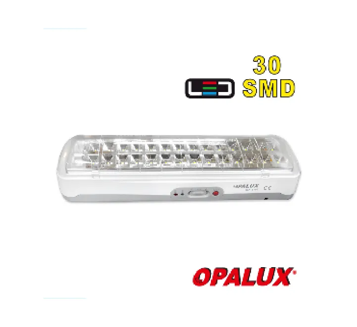 S&M CORPORACION GARRIDO LAMPARA DE EMERGENCIA OPALUX 30 LED SMD CON BATERIA 4V 2.0AH 220VAC_7_11zon